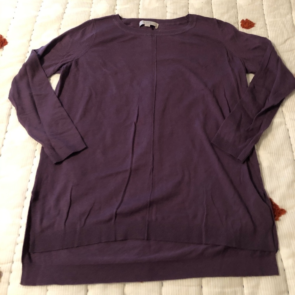 Purple Loft Tunic Sweater, M